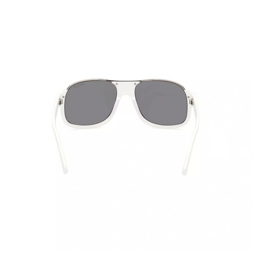 Moncler ML0208 PLEIADES - 21D - 58 - MIT POLARISIERTEN GLÄSERN Sonnenbrillen Weiß Pilot (Aviator)