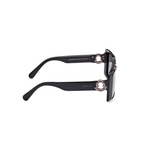 Moncler ML0244 PROMENADE - 01A - 53 Sonnenbrillen Schwarz Eckig