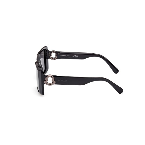 Moncler ML0244 PROMENADE - 01A - 53 Sonnenbrillen Schwarz Eckig