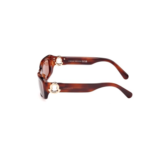 Moncler ML0245 MINUIT - 54E - 55 Sonnenbrillen Havanna Eckig