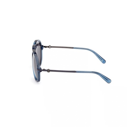 Moncler ML0288 PEAKE - 90D - 60 - MIT POLARISIERTEN GLÄSERN Sonnenbrillen Blau Pilot (Aviator)