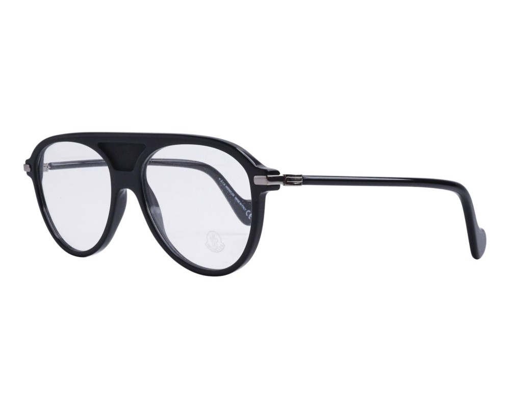 Moncler ML5033 - 001 - 55 Brillenfassungen Schwarz Pilot (Aviator)