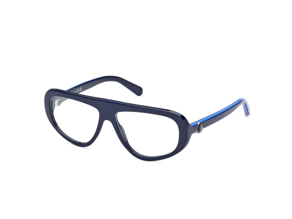 Moncler ML5196 - 090 - 57 Brillenfassungen Blau Pilot (Aviator)