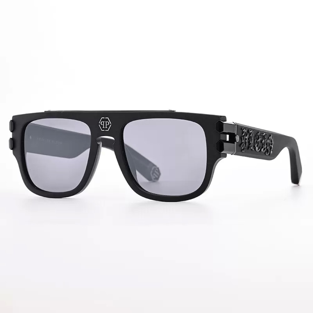 Philipp Plein SPP011X PURE PLEASURE LONDON - 0703 - 55 Sonnenbrillen Schwarz Eckig
