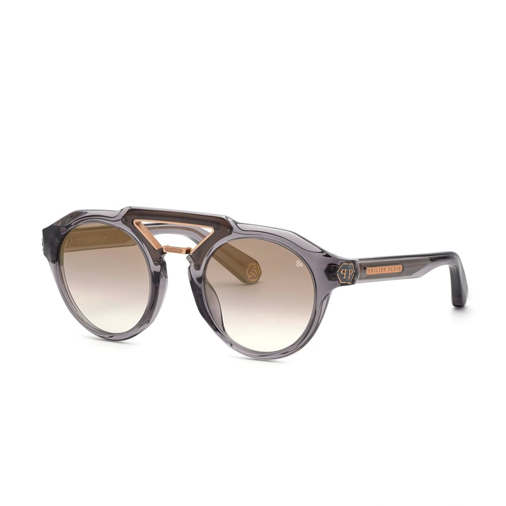 Philipp Plein SPP045 BRAVE SHADES - 9MBG - 50 Sonnenbrillen Grau Rund