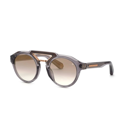 Philipp Plein SPP045 BRAVE SHADES - 9MBG - 50 Sonnenbrillen Grau Rund