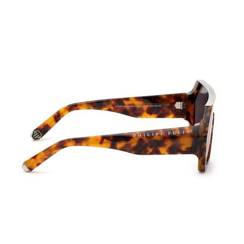 Philipp Plein SPP047 HEXAGON CAMOU - 0728 Sonnenbrillen Havanna Flacher Oberteil
