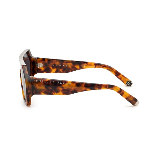 Philipp Plein SPP047 HEXAGON CAMOU - 0728 Sonnenbrillen Havanna Flacher Oberteil