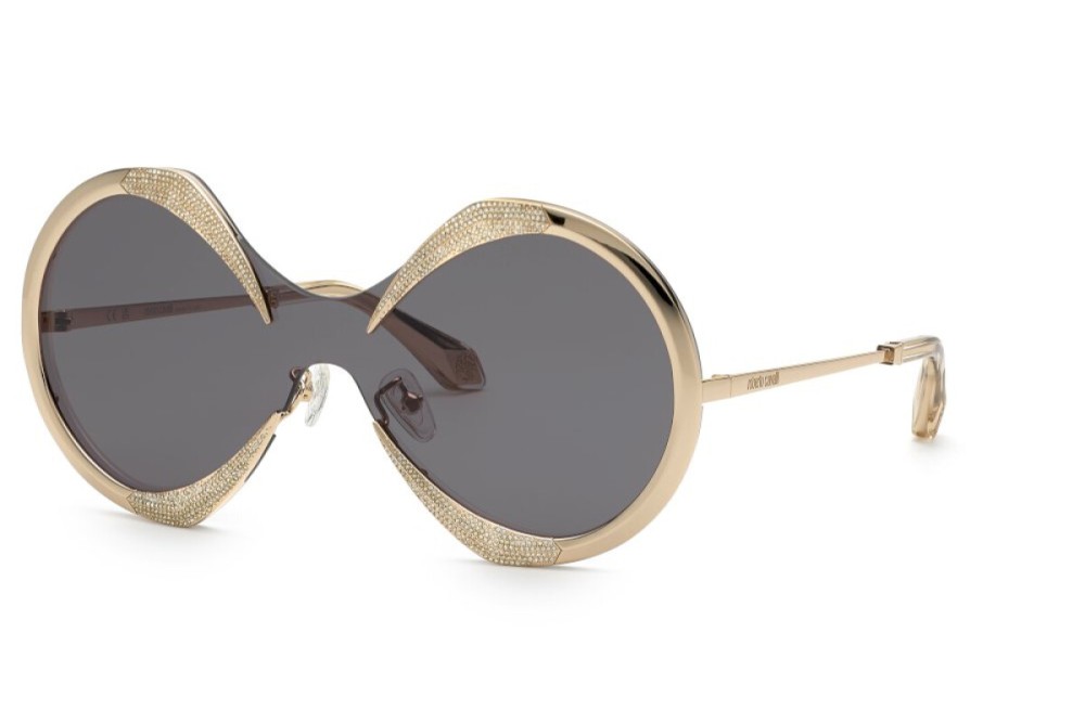 Roberto Cavalli SRC011S - 0300 Sonnenbrillen Gold Rund