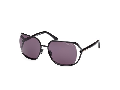 Tom Ford FT1092 GOLDIE - 01A - 60 Sonnenbrillen Schwarz Kissenform (Abgerundet)