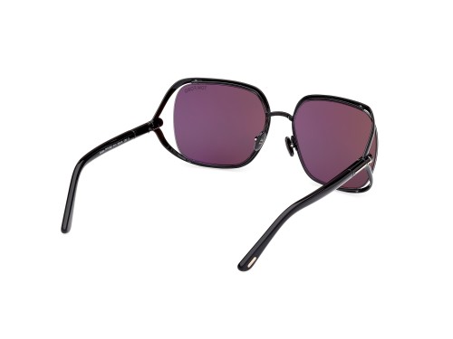 Tom Ford FT1092 GOLDIE - 01A - 60 Sonnenbrillen Schwarz Kissenform (Abgerundet)