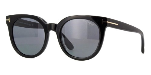 Tom Ford FT1109 MOIRA ECO - 01D - 53 - MIT POLARISIERTEN GLÄSERN Sonnenbrillen Schwarz Rund