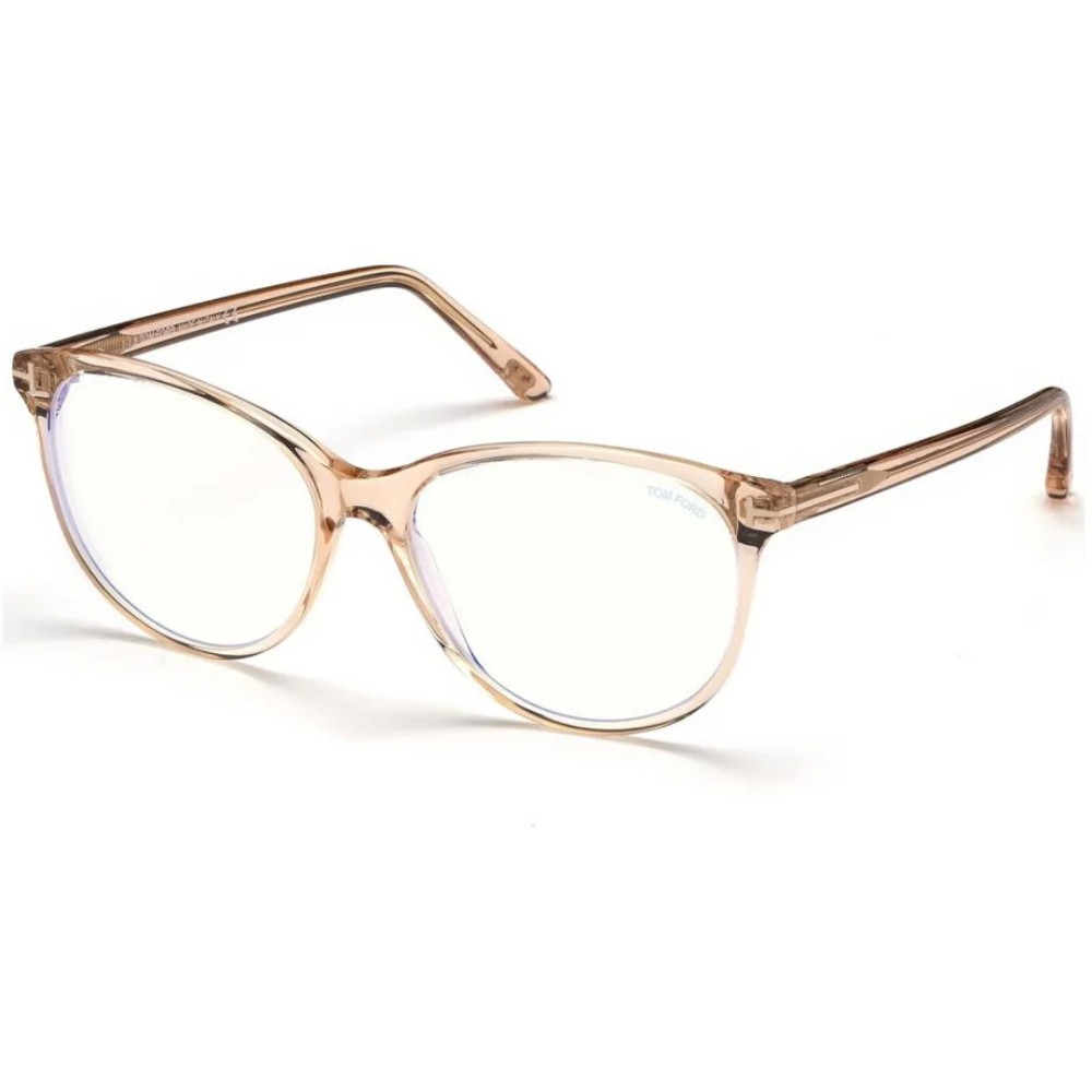 Tom Ford TF5544-B - 072 - 55 - MIT BLAU-VIOLETTEM LICHTFILTER-GLÄSERN Brillenfassungen Braun Cat Eye
