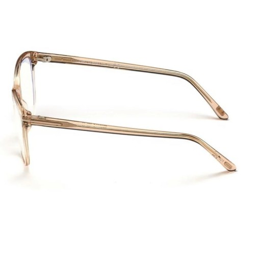 Tom Ford TF5544-B - 072 - 55 - MIT BLAU-VIOLETTEM LICHTFILTER-GLÄSERN Brillenfassungen Braun Cat Eye