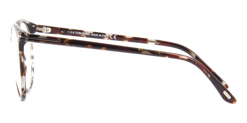 Tom Ford TF5575-B - 055 - 51 - MIT BLAU-VIOLETTEM LICHTFILTER-GLÄSERN Brillenfassungen Havanna Rund