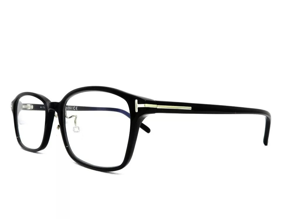 Tom Ford TF5647-D-B - 001 - 53 - MIT BLAU-VIOLETTEM LICHTFILTER-GLÄSERN Brillenfassungen Schwarz Eckig