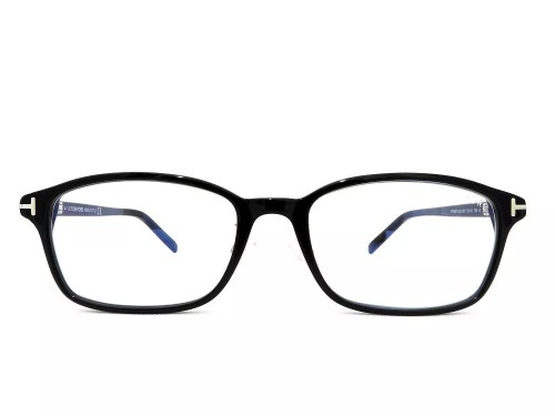 Tom Ford TF5647-D-B - 001 - 53 - MIT BLAU-VIOLETTEM LICHTFILTER-GLÄSERN Brillenfassungen Schwarz Eckig