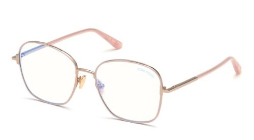Tom Ford TF5685-B - 072 - 53 - MIT BLAU-VIOLETTEM LICHTFILTER-GLÄSERN Brillenfassungen Eckig