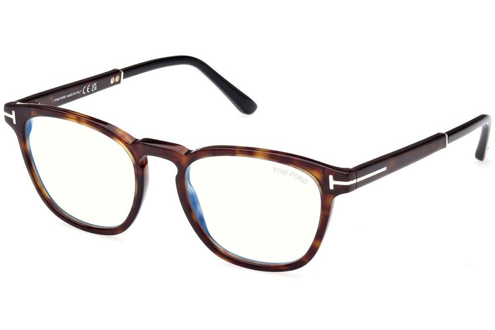 Tom Ford TF5890-B ECO - 056 - 51 Brillenfassungen Havanna Abgerundet