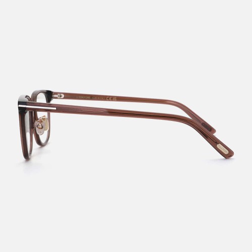Tom Ford TF5998-K-B ECO - 045 - 51 - MIT BLAU-VIOLETTEM LICHTFILTER-GLÄSERN Brillenfassungen Braun Kissenform (Abgerundet)