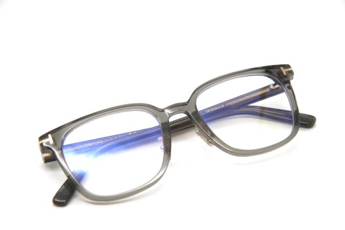 Tom Ford TF5998-K-B - 020 - 51 - MIT BLAU-VIOLETTEM LICHTFILTER-GLÄSERN Brillenfassungen Grau Kissenform (Abgerundet)
