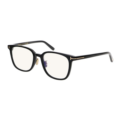 Tom Ford TF5998-K-B ECO - 001 - 51 - MIT BLAU-VIOLETTEM LICHTFILTER-GLÄSERN Brillenfassungen Schwarz Kissenform (Abgerundet)