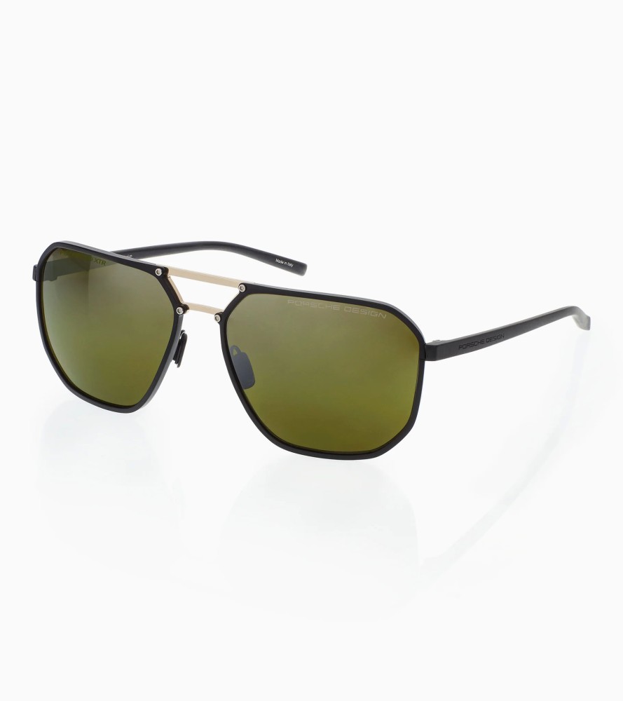 Porsche Design P8971 - A - 61 - MIT POLARISIERTEN GLÄSERN Sonnenbrillen Schwarz Pilot (Aviator)