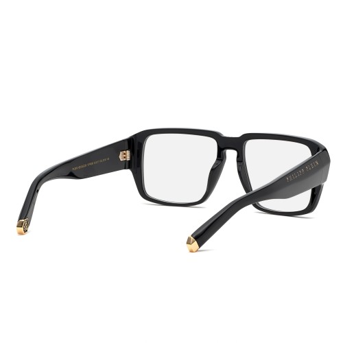 Philipp Plein VPP081 HEXAGON - 0700 - 55 Brillenfassungen Schwarz Eckig