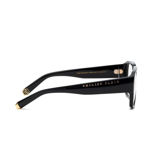 Philipp Plein VPP081 HEXAGON - 0700 - 55 Brillenfassungen Schwarz Eckig