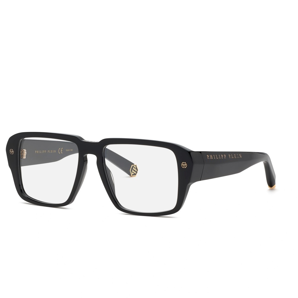 Philipp Plein VPP081 HEXAGON - 0700 - 55 Brillenfassungen Schwarz Eckig