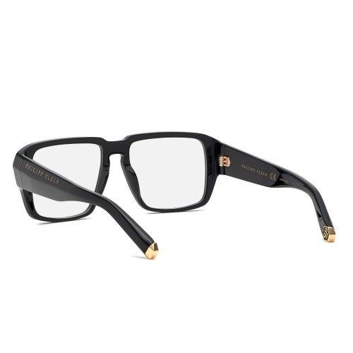 Philipp Plein VPP081 HEXAGON - 0700 - 55 Brillenfassungen Schwarz Eckig