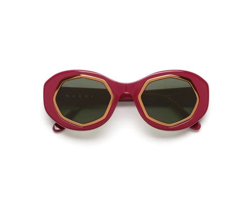 Marni XQB Mount Bromo Bordeaux - 52 Sonnenbrillen Burgunder Oval