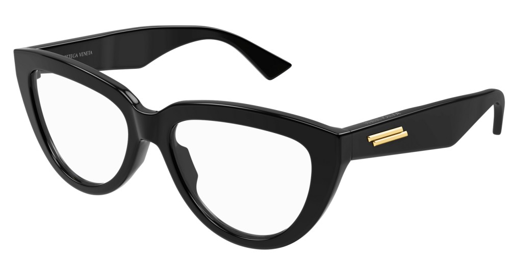 Bottega Veneta BV1259O - 001 - 54 Brillenfassungen Schwarz Kissenform (Abgerundet)