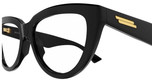 Bottega Veneta BV1259O - 001 - 54 Brillenfassungen Schwarz Kissenform (Abgerundet)