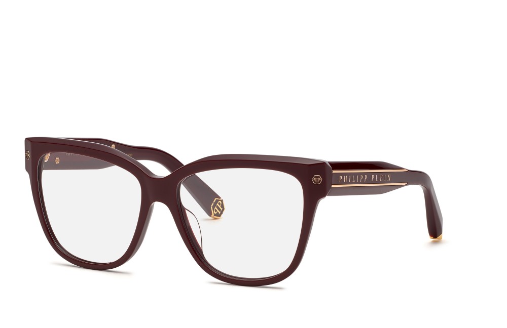 Philipp Plein VPP051 FLYING BUTTERFLY - 0G96 - 55 Brillenfassungen Burgunder Kissenform (Abgerundet)