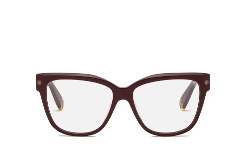 Philipp Plein VPP051 FLYING BUTTERFLY - 0G96 - 55 Brillenfassungen Burgunder Kissenform (Abgerundet)