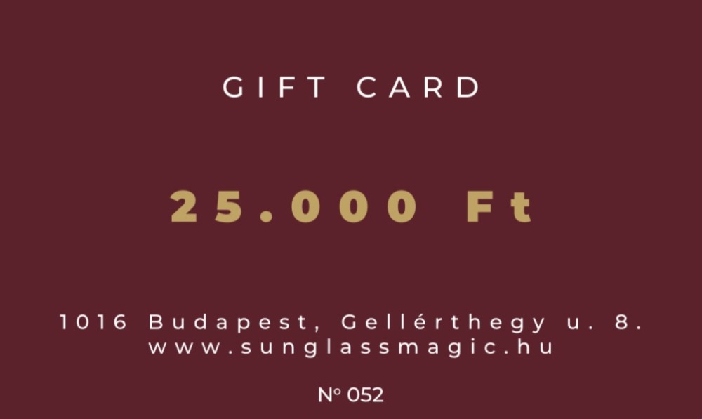 Sunglass Magic Ajándékkártya 25.000 Ft Geschenkkarte