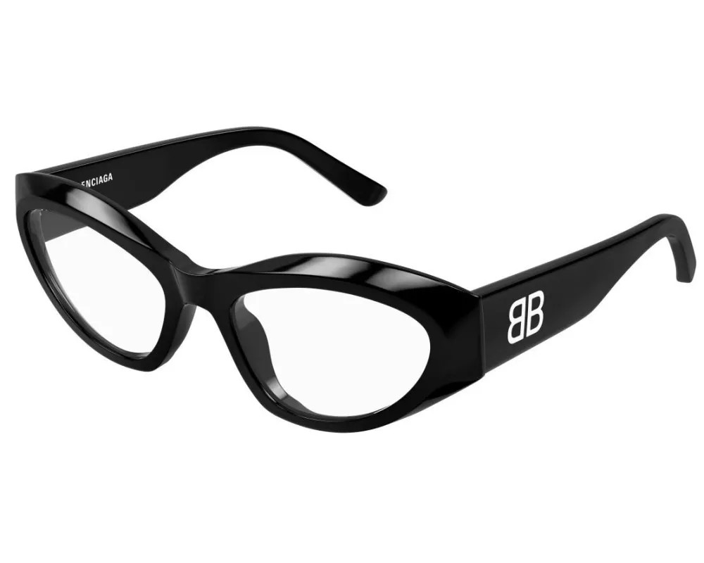 Balenciaga BB0400O - 001 - 55 Brillenfassungen Schwarz Cat Eye