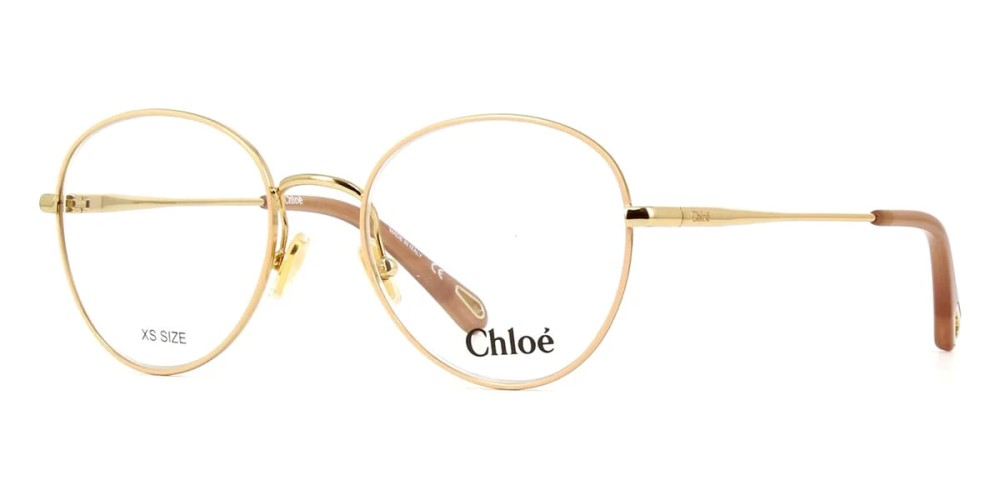 Chloé CH0021O - 009 - 50 Brillenfassungen Gold Kissenform (Abgerundet)