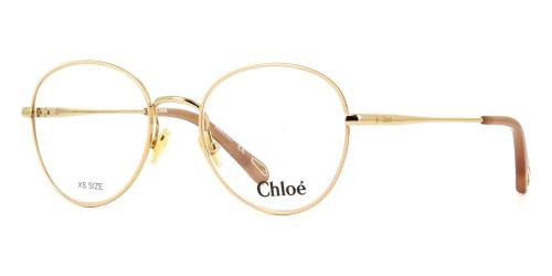 Chloé CH0021O - 009 - 50 Brillenfassungen Gold Kissenform (Abgerundet)