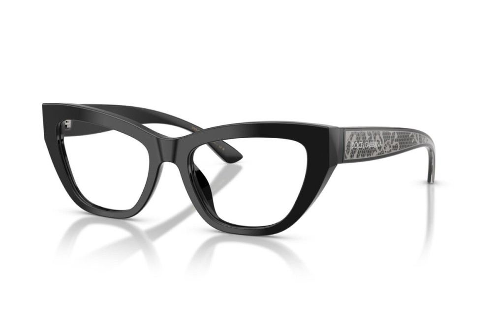 DOLCE & GABBANA DG3412 - ​501 - ​53 Brillenfassungen Schwarz Cat Eye