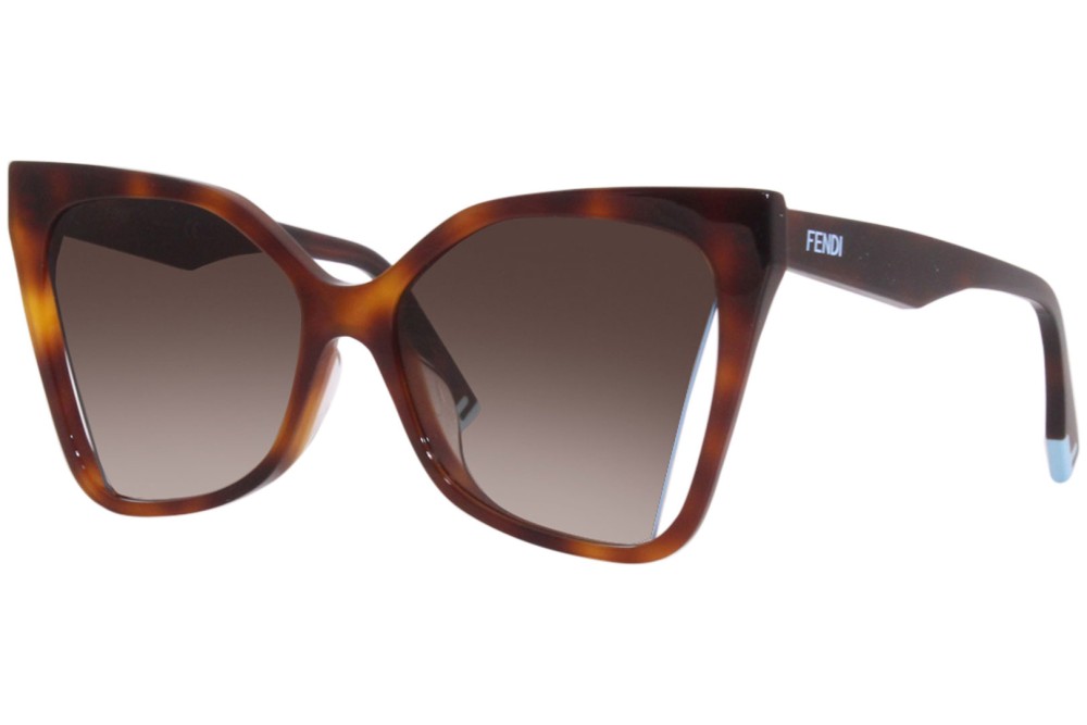 Fendi FE40010U - 53F - 55 Sonnenbrillen Havanna Cat Eye