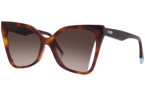 Fendi FE40010U - 53F - 55 Sonnenbrillen Havanna Cat Eye