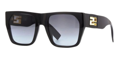 Fendi FE40124F - 01B - 57 Sonnenbrillen Schwarz Eckig
