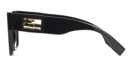 Fendi FE40124F - 01B - 57 Sonnenbrillen Schwarz Eckig