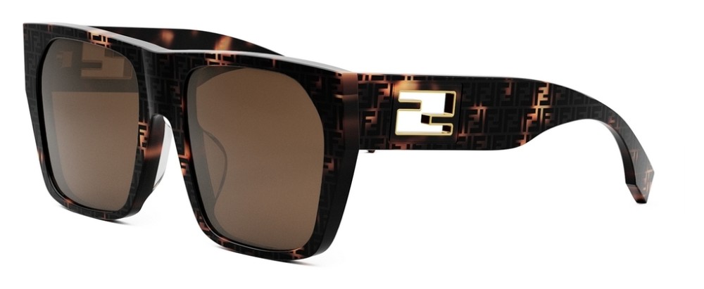 Fendi FE40124F - 55E - 57 Sonnenbrillen Havanna Eckig