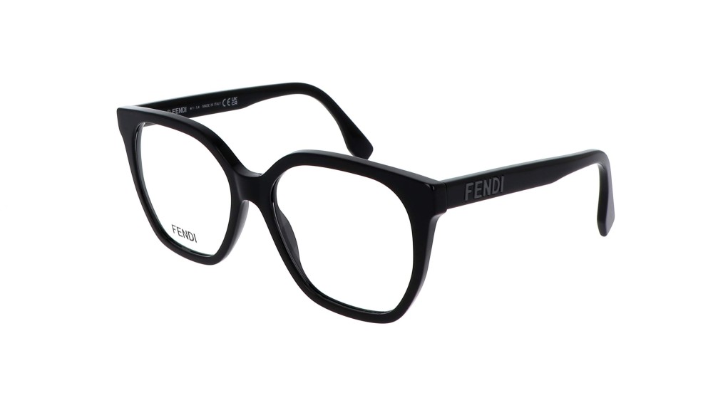 Fendi FE50087I - 001 - 54 Brillenfassungen Schwarz Eckig