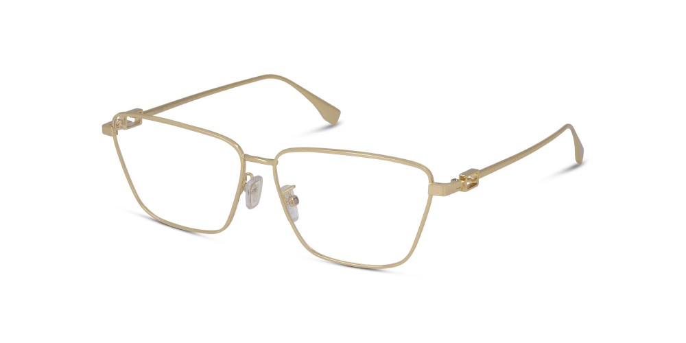 Fendi FE50071U - 030 - 57 Brillenfassungen Gold Eckig
