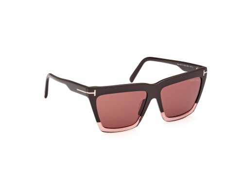 Tom Ford FT1110 EDEN - 50Z - 56 Sonnenbrillen Braun, Rosa Eckig