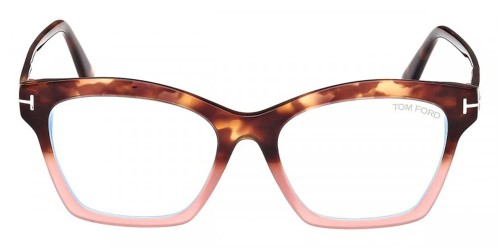 Tom Ford TF5965-B - 055 - 53 - MIT BLAU-VIOLETTEM LICHTFILTER-GLÄSERN Brillenfassungen Eckig